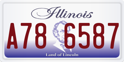 IL license plate A786587