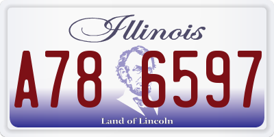IL license plate A786597