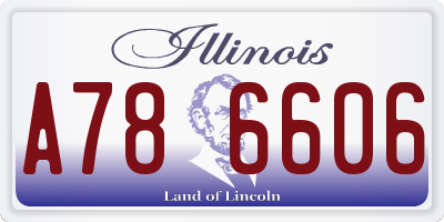 IL license plate A786606