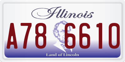 IL license plate A786610