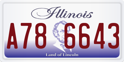 IL license plate A786643