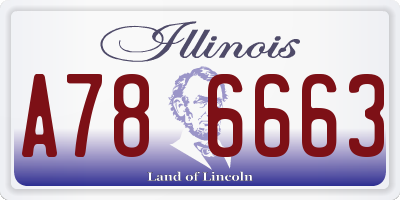 IL license plate A786663
