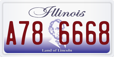 IL license plate A786668