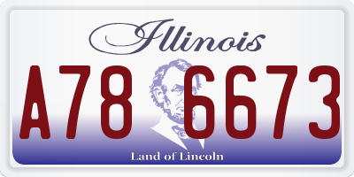IL license plate A786673