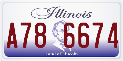 IL license plate A786674