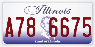 IL license plate A786675