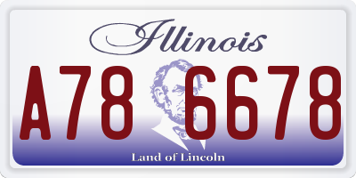 IL license plate A786678