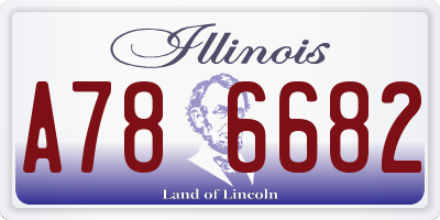IL license plate A786682
