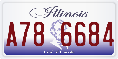 IL license plate A786684