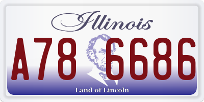 IL license plate A786686