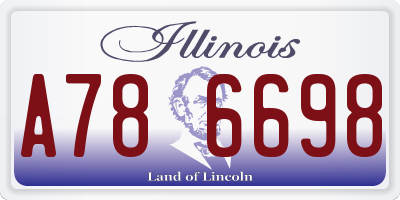 IL license plate A786698