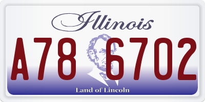 IL license plate A786702
