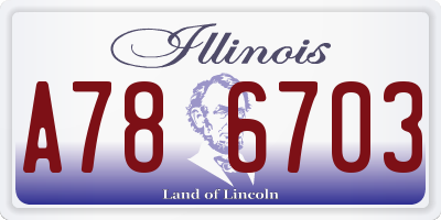 IL license plate A786703