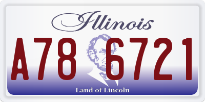 IL license plate A786721