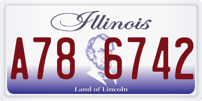 IL license plate A786742