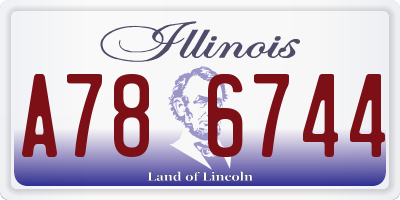 IL license plate A786744