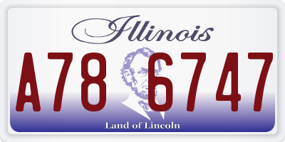 IL license plate A786747