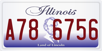 IL license plate A786756