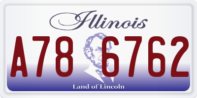 IL license plate A786762