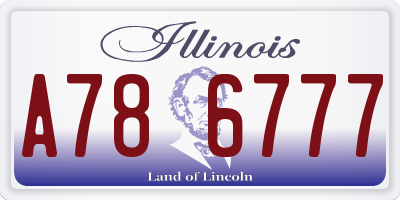 IL license plate A786777