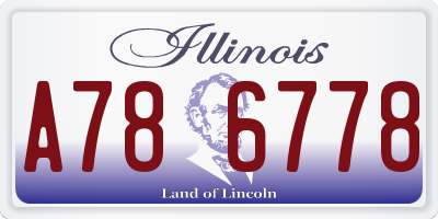 IL license plate A786778