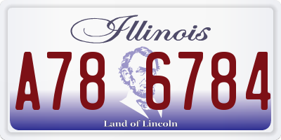 IL license plate A786784