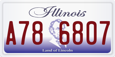 IL license plate A786807
