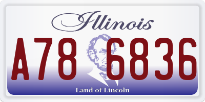 IL license plate A786836