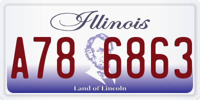 IL license plate A786863