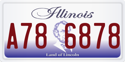IL license plate A786878