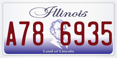 IL license plate A786935
