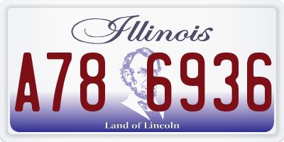 IL license plate A786936
