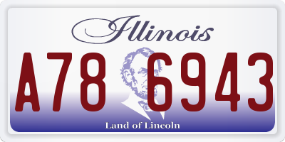 IL license plate A786943