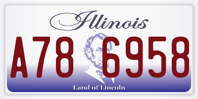 IL license plate A786958