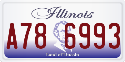 IL license plate A786993