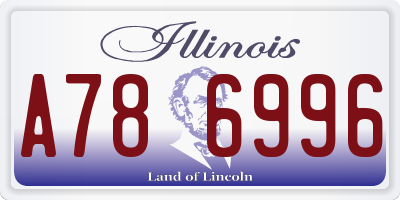 IL license plate A786996