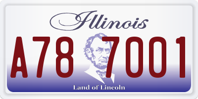IL license plate A787001
