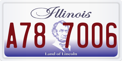 IL license plate A787006