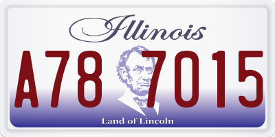 IL license plate A787015