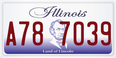 IL license plate A787039