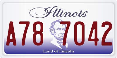 IL license plate A787042