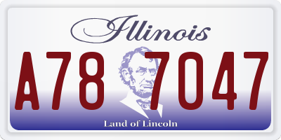 IL license plate A787047