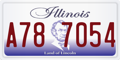 IL license plate A787054