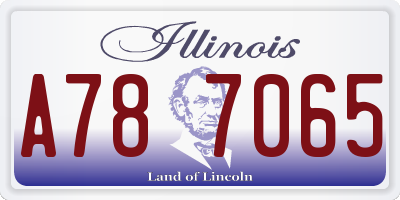 IL license plate A787065