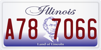 IL license plate A787066