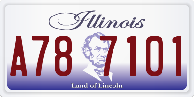 IL license plate A787101