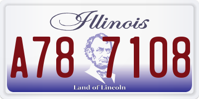 IL license plate A787108