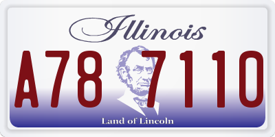 IL license plate A787110