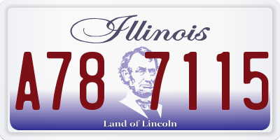 IL license plate A787115