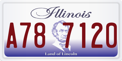 IL license plate A787120